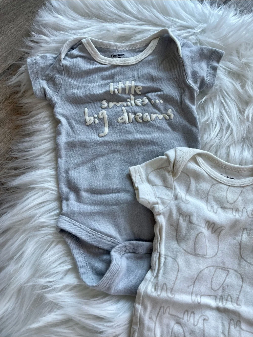 Kids One-Piece Bodysuit Set - Green, Gray, Cream, Patterned